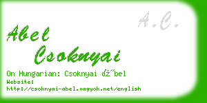 abel csoknyai business card